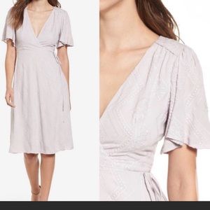 NWT ASTR The Label Lilac Wrap Midi Dress